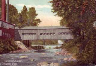 GREENFIELD, MA WILEY & RUSSELL BRIDGE 1907  