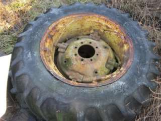 REAR SPINOUT 13.6 28 TRACTOR RIMS AND TIRES 1766  