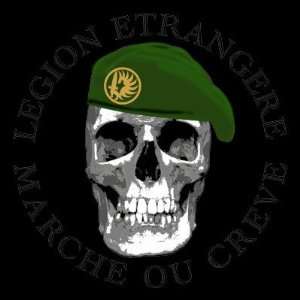  Legion Etrangere Skull Round Sticker