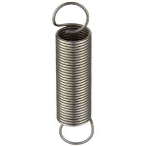  Wire Extension Spring, Steel, Inch, 0.65 OD, 0.055 Wire Size, 3.5 
