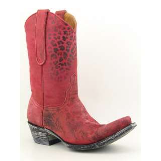 Old Gringo Leopardito Womens SZ 5 Red Boots Cowboy Shoes 000000000000 