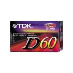  TDK D60 60 Minute Audio Tape   Case of 100 Tapes 