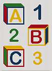 Baby Blocks ABC 123 Color Afghan Crochet Pattern Graph