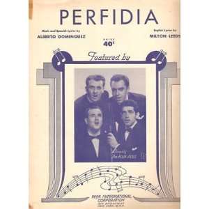  Sheet Music Perfidia The Four Aces 132 