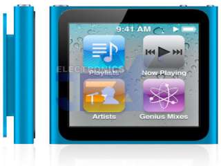 Latest 8gb Blue Touch Screen Cip On /MP4 player 6th Gen 2000 Song 