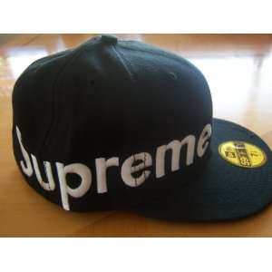    Black Supreme Side Logo New Era 59Fifty Fitted Hat 