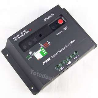 20A 12V/24V Solar Panel Charger Controller Regulator Microcontroller 