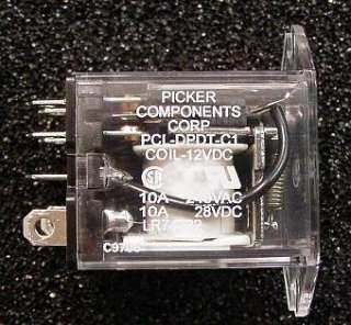 Relay Picker Components Corp Coil 12V 10A DPDT Qty 1  