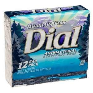  Dial Bar Soap 12 pack, Mountain Fresh, 4 Ounce Bars 