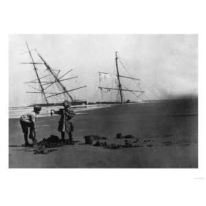  S.S. Alice McDonald Wreck Ilwaco Peninsula, WA Photograph 