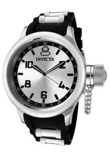 Invicta Watch 1435 Mens Russian Diver Silver Dial Bla  