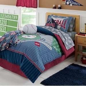 Boys Sports Baseball Diamond Themed Full Comforter Set (8 Piece Bed In 