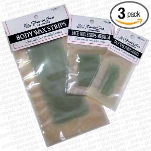  FantaSea Medium Face Wax Strips, 12 per Bag (Pack of 3 