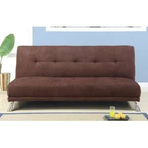  Comfortable Adjustable Sofa with Microfiber in Brown Color 