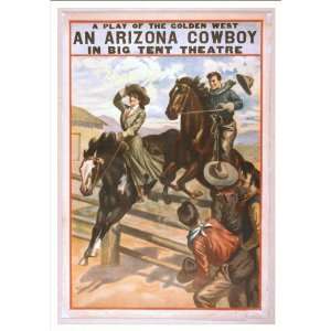 Historic Theater Poster (M), A play of the golden west An 