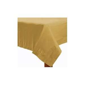 Tanday Gold #(7210) 12 Pack Rectangular Plastic Table Cover 54X108 .