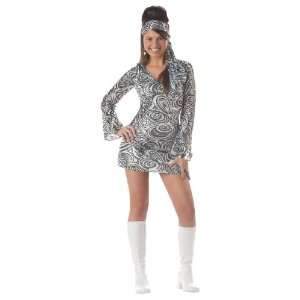 com Lets Party By California Costumes Disco Diva Silver Teen Costume 