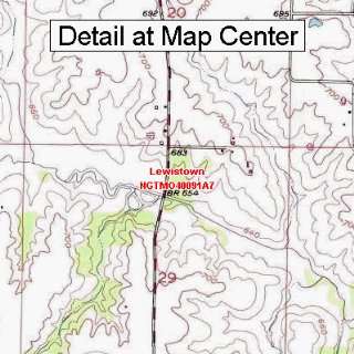 USGS Topographic Quadrangle Map   Lewistown, Missouri (Folded 