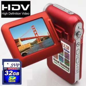  SVP T100 Red 16MP Max. True HD Camcorder with 2.4 LCD(32GB 