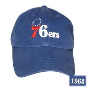   FITTED WASH HAT CAP PHILADELPHIA 76ERS BLUE X LARGE