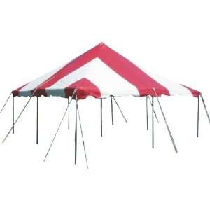   Tent 20 X 20 Pole Tent Red and White Heavy Duty Vinyl   