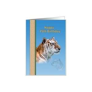  75th Birthday Card with Tiger Card Toys & Games