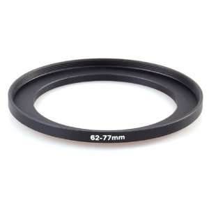   77mm 62MM to 77MM Black Step Up Ring Filter Adapter Ring for Filters
