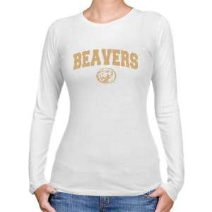  NCAA Bemidji State Beavers Ladies White Logo Arch Long 