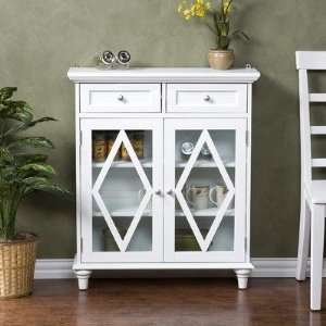  Wycliff Diamante White Anywhere Cabinet in White 