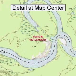  USGS Topographic Quadrangle Map   Baxley NE, Georgia 