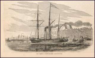 French Screw Steamer Laromiguere 1854 Period View  