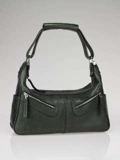 Tods Forest Green Leather Milky Small Shoulder Bag  