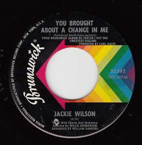 JACKIE WILSON   You Brought About a Change in Me   VG++  