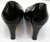 Salvatore Ferragamo Italian Womens Black Patent Classic Pump Heels 