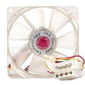  CoolMax 3x3 Inch (80mm) Crystal Cooling Fan with Multi 