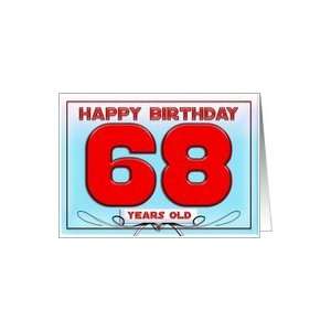  Happy birthday   68 years old Card Toys & Games