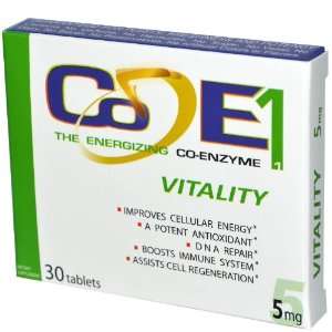  The Energizing Co Enzyme1, Vitality, 5 mg, 30 Tablets 