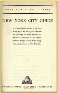 New York City NYC Guide {1939} Five Boroughs Directory ~ Book on CD 