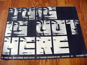 YOKO ONO Everson Museum This is not Here John Lennon  