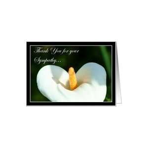  Thank You for your sympathy Calla Lily Card Health 