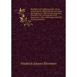   ¤rungen Und Mit (German Edition) Friedrich Johann Kleemeier Books