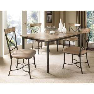  Charleston 5 piece Rectangle Dining Set With X Back Chairs 