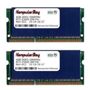  Komputerbay 8GB (2x 4GB) DDR3 PC3 15000 1866MHz SODIMM 204 