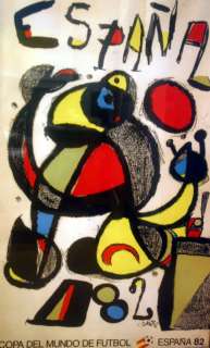 Juan Miro lithograph for the Football world cup  Spain  