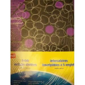  Staples Decorative 5 tab Writable Dividers (21261) ~ The 