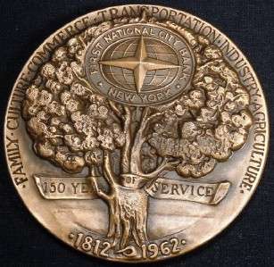 Medallic Art for First National City Bank New York 3 Bronze Medal 