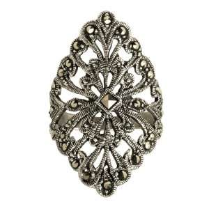 Vintage Filigree Marcasite Ring Jewelry