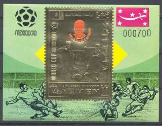 Gold Foil, Soccer, Flag, Yemen Kingdom (046358)  