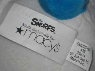   2010 SMURF Smurfs Plush Doll Toys New + Finger Puppet Bonus  