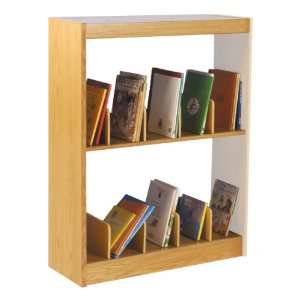    Sided Picture Book Wood Shelving Adder Unit 48 H